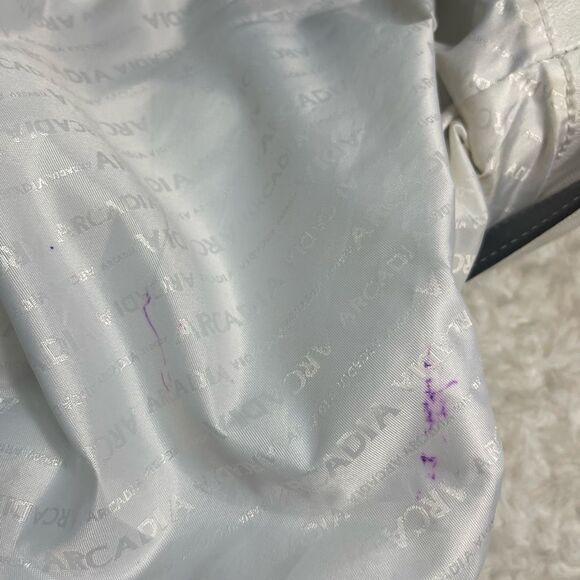 ARCADIA made in Italy White Genuine Leather Satchel Snake skin print accent. - Picture 16 of 16